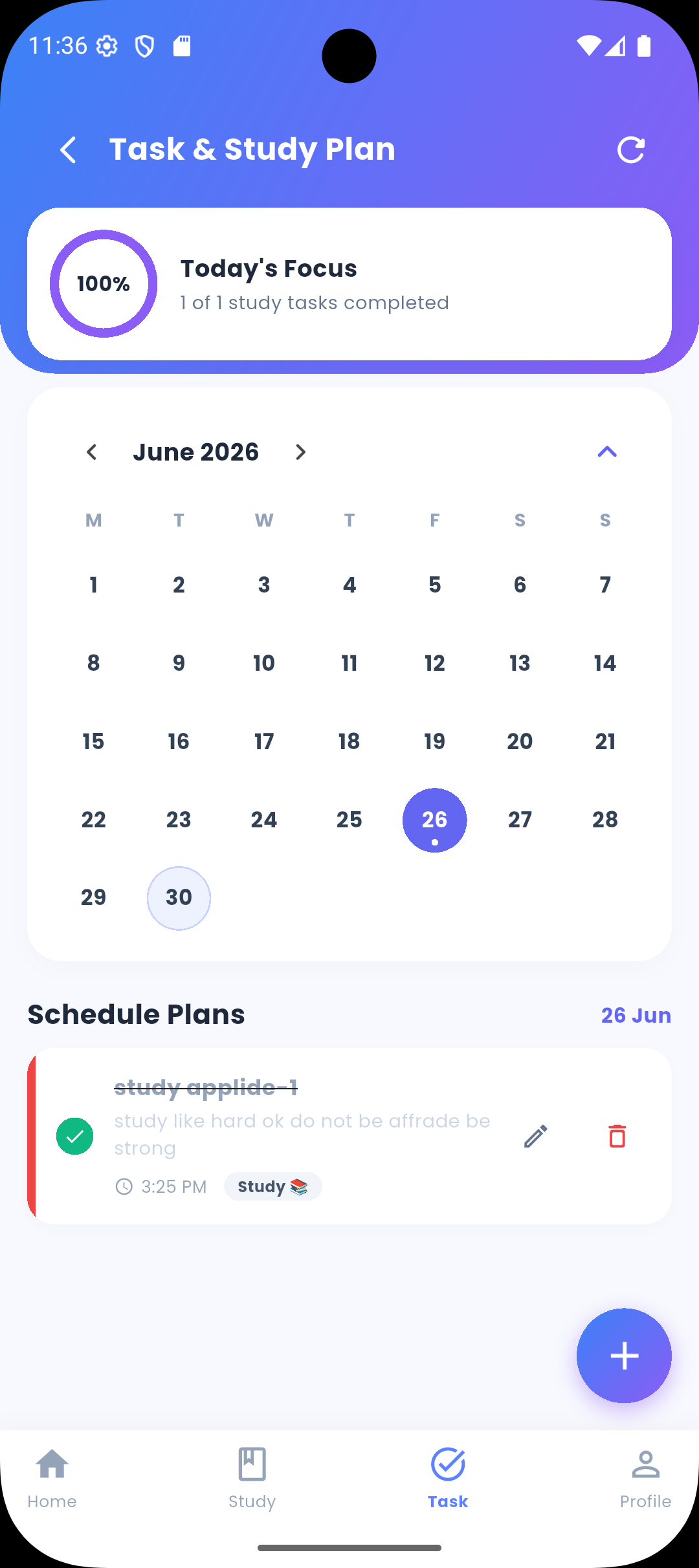 Task Management and Study Planner