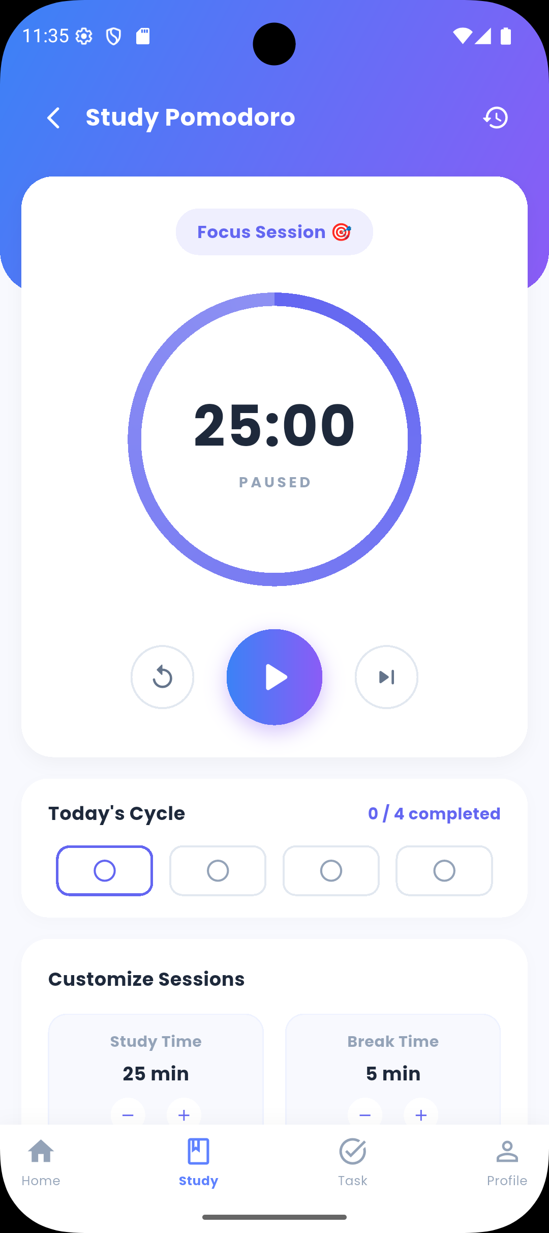 Study Pomodoro Timer